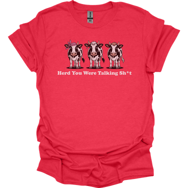 Herd You Were Talking Cows - Heather Red